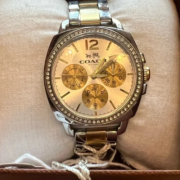 Coach Two-Tone Chronograph Boyfriend Watch - Picture 3 of 11